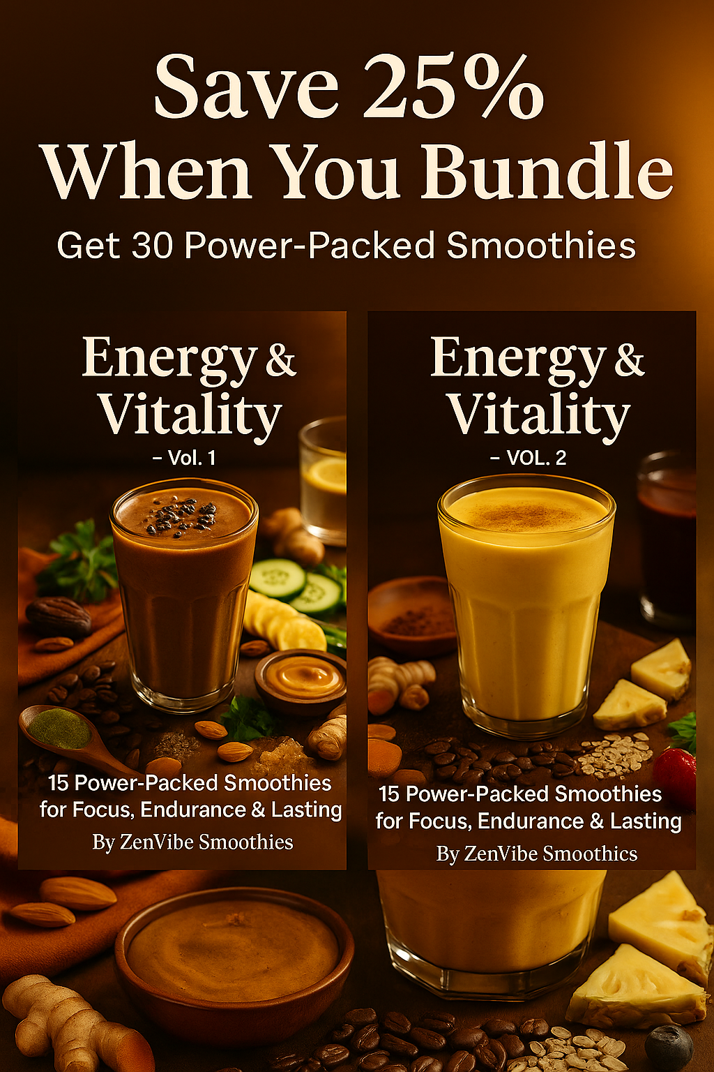 Energy & Vitality Smoothie Bundle – Vol. 1 & 2 (Save 25%)